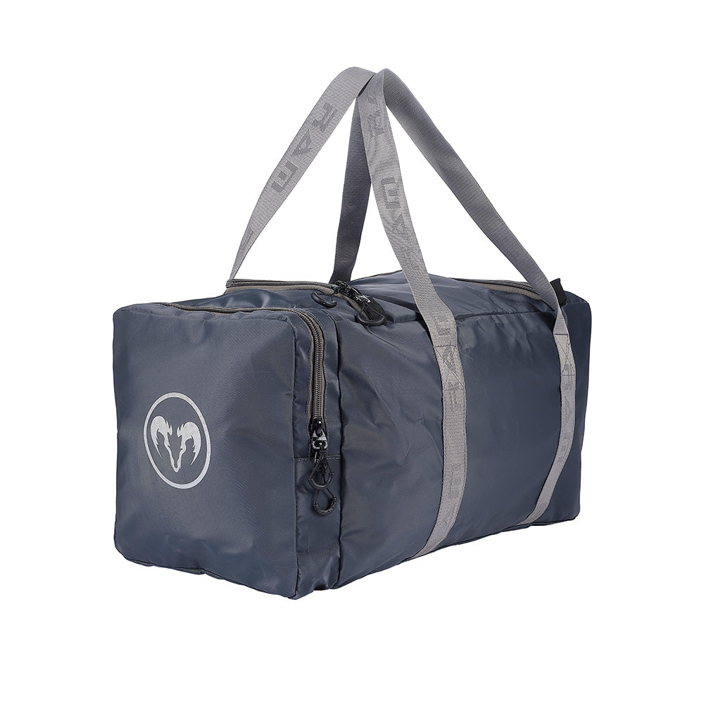 Ram Rugby Premier Team Kit Bag in black, water-resistant SRF material with large D-zip opening and dual side handles