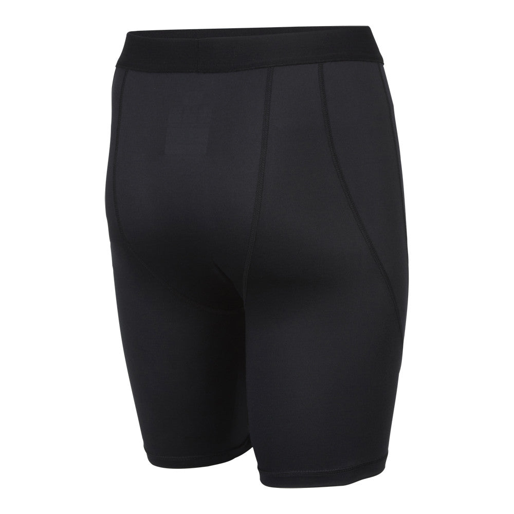 Ram Rugby Baselayer Shorts in black, moisture-wicking thermal base layer with 250gsm power stretch fabric for training