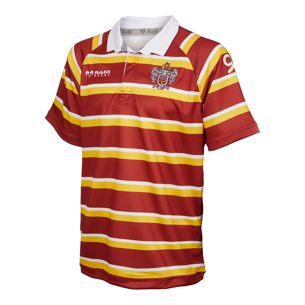 Ram Rugby Women's Challenger Sublimated Rugby Shirt in durable 280gsm Diamond Knit fabric with semi-fit design