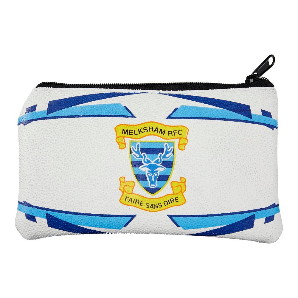 Ram Rugby custom rugby ball pencil case with logo personalization, rubber texture, 22cm long, durable and sporty design