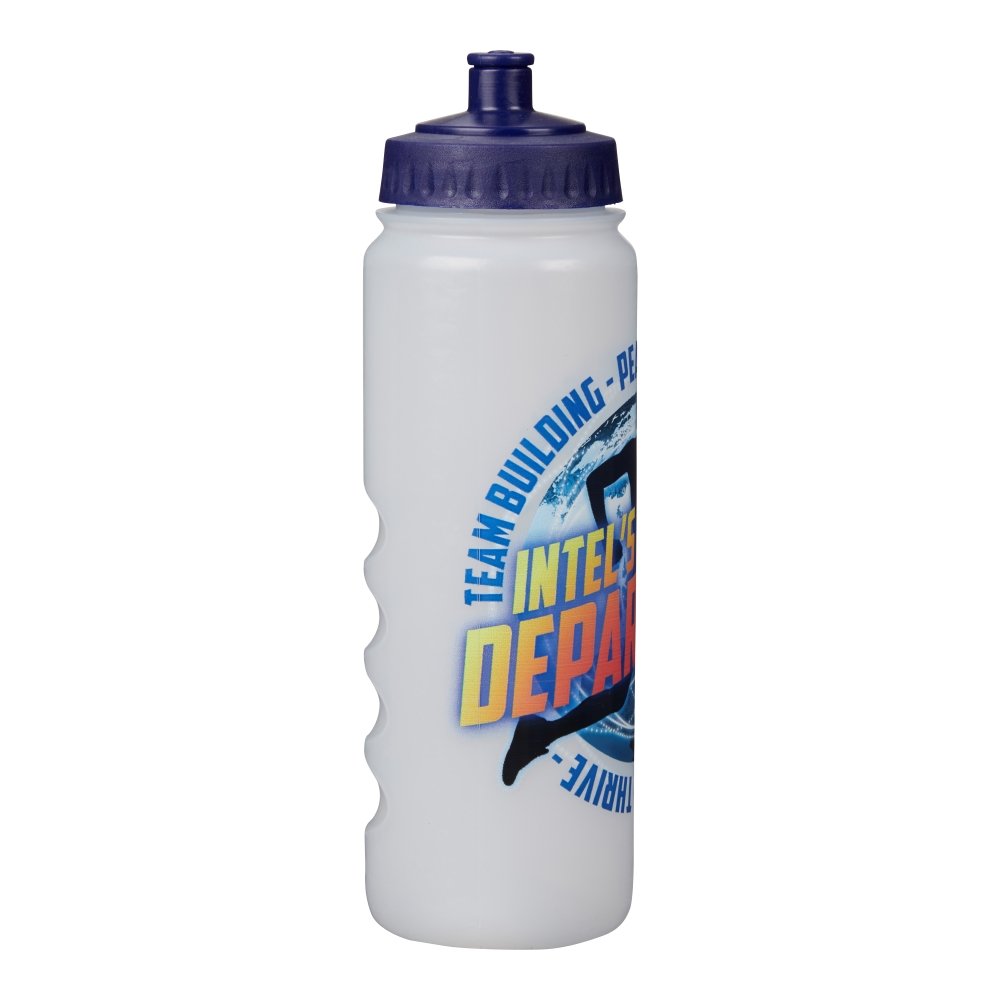 Custom Ram Rugby water bottles with ergonomic design, screw cap, push-pull lid, ideal for team training hydration.