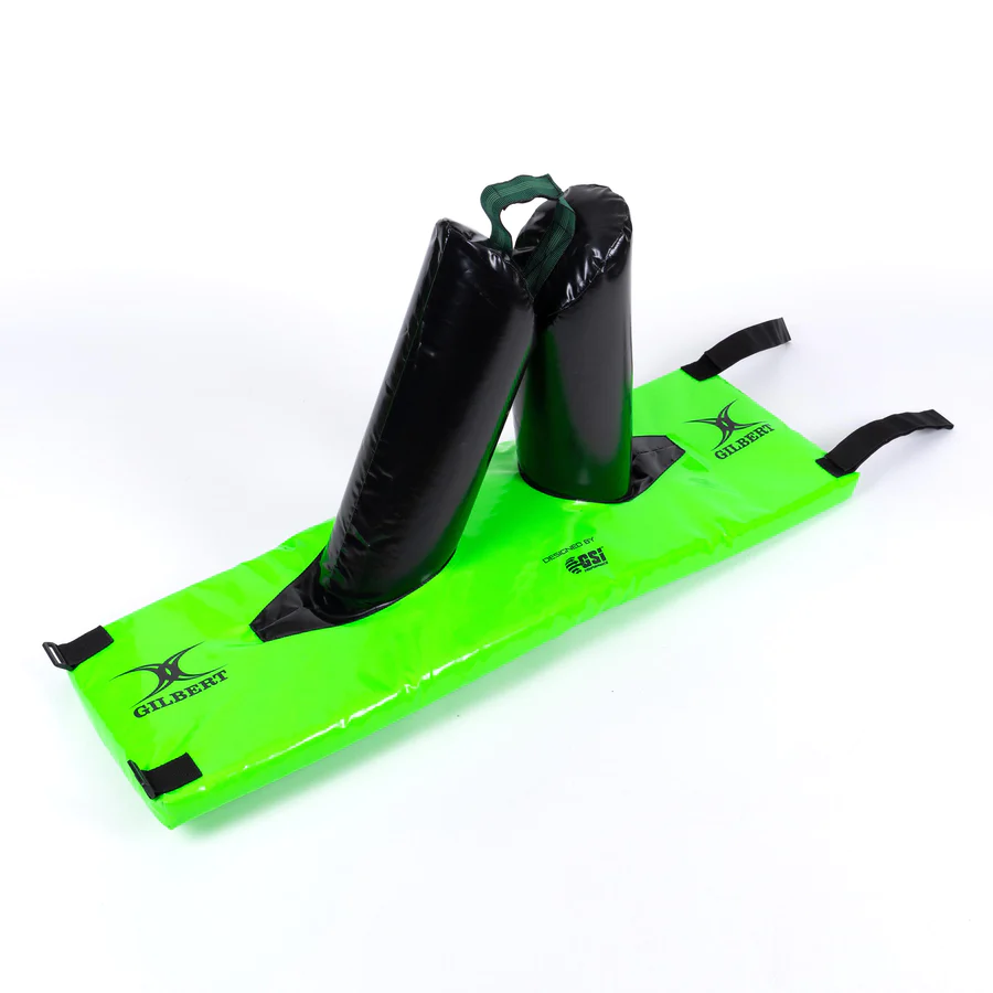 Gilbert Jackal Arms Training Aid by Ram Rugby EU showing senior hit shield in black for rugby breakdown and tackle drills