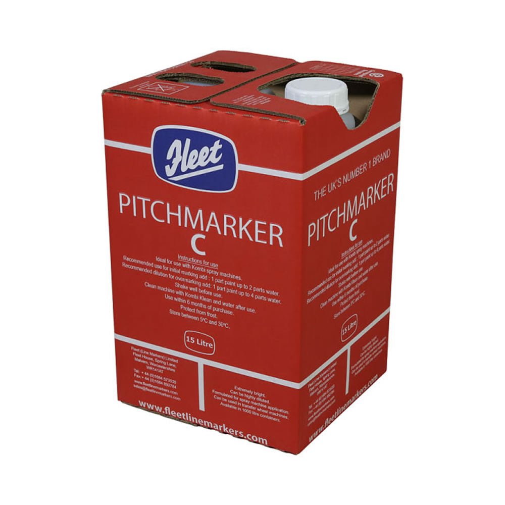 Fleet Line Pitchmarker C white line marking paint 10L drum for sports field marking with wheel-to-wheel or spray use