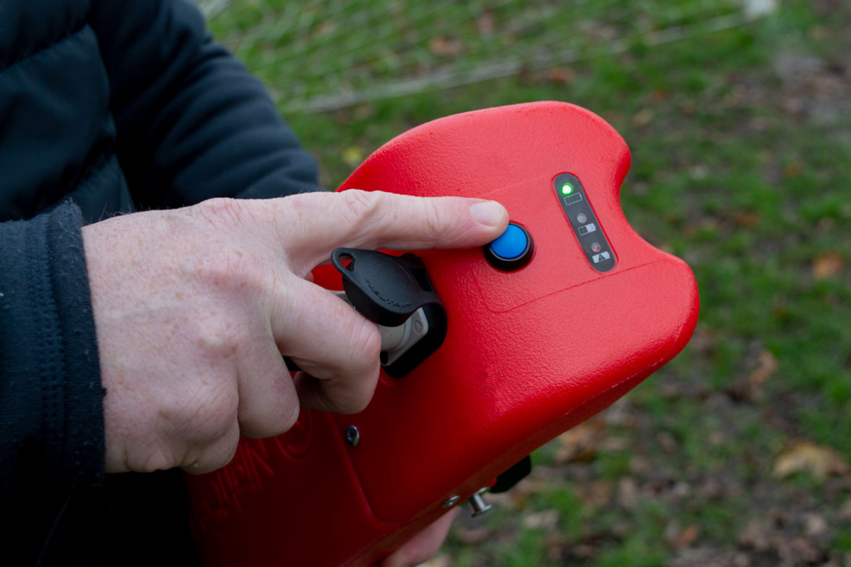 Nightsearcher Solaris Megastar Lithium-Ion spare battery showing lightweight 18AH capacity for LED floodlights.