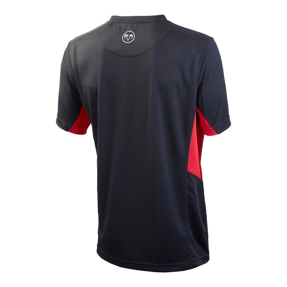 Ram Rugby Custom Technical T-Shirt in bright blue, lightweight breathable polyester with low round neck for training wear