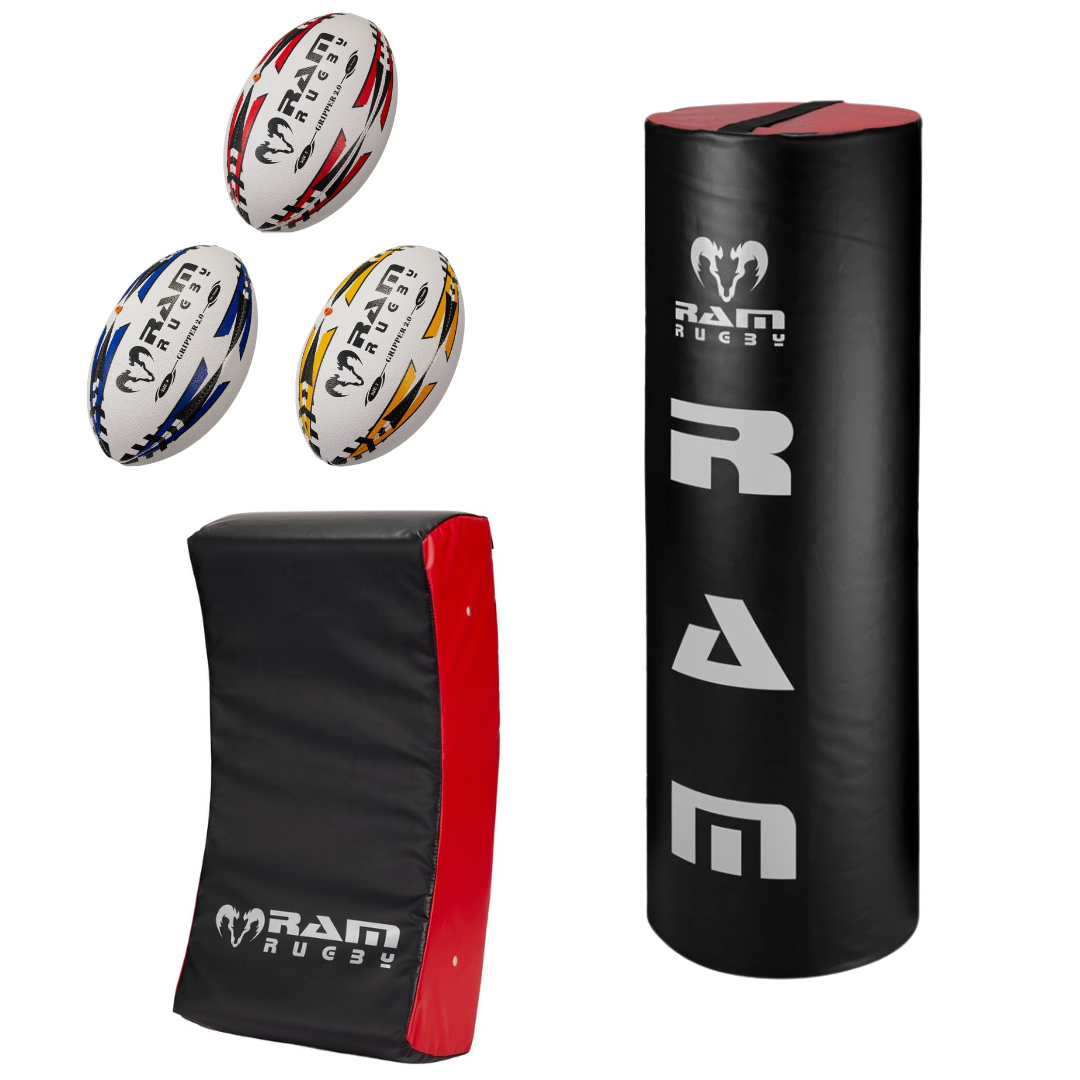 Best Sellers collection cover showing multiple RAM Rugby balls in various colors and designs for top-rated rugby gear