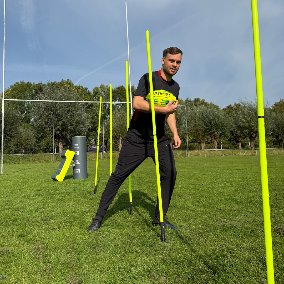 Ram Rugby 10-Pack Two Piece Training Poles Set for Sports Drills