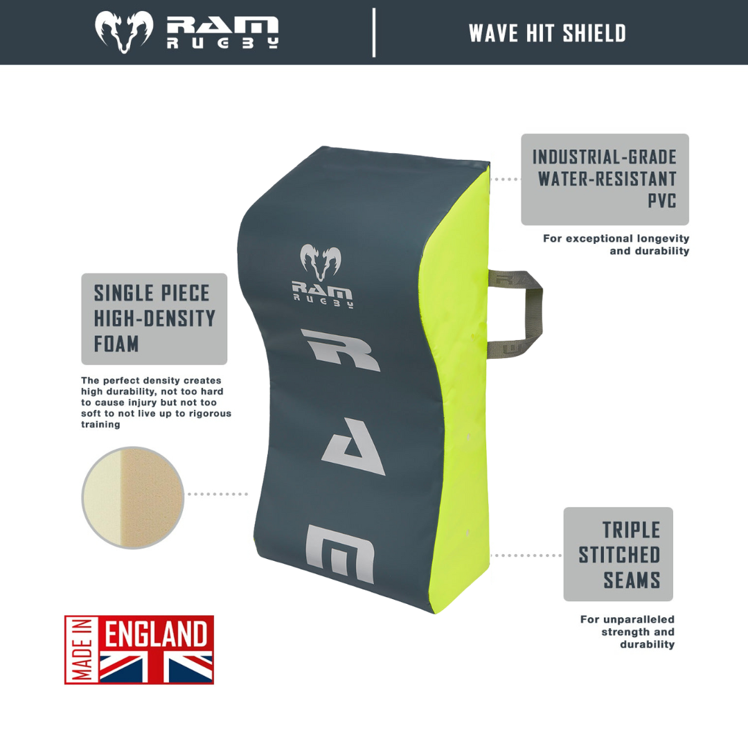 Ram Rugby Wave Hit Shield Medium High-Density Foam Rugby Training Pad
