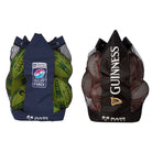 Ram Rugby custom training set with branded rugby balls, ball bags, and reversible mesh training bibs in vibrant colors