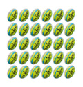 Stack of 30 Gilbert G-TR4000 Trainer neon yellow size 5 rugby balls bundled with two black breathable ball bags