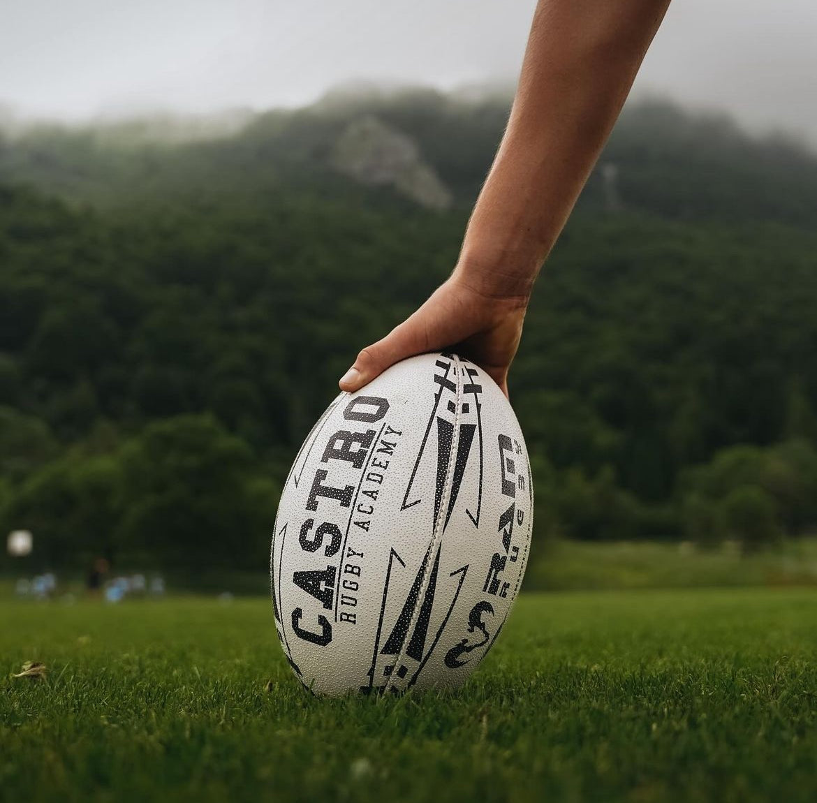 Ram Rugby custom printed personalized training rugby balls in vibrant colors with club logos for professional sports practice