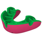 Opro Silver Mouthguard with protective hard case, showing flexible durable rugby mouthguard for secure, comfortable fit