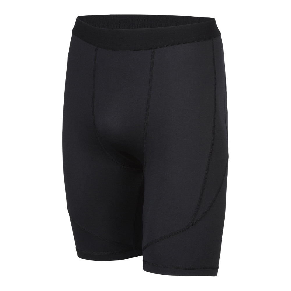 Ram Rugby Baselayer Shorts in black, thermal moisture-wicking fabric, 250gsm power stretch for cold weather training