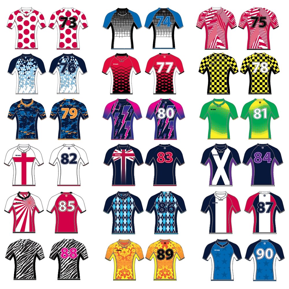 Ram Rugby Challenger Sublimated Rugby Shirt in durable mid-stretch fabric with contoured fit and breathable diamond knit material
