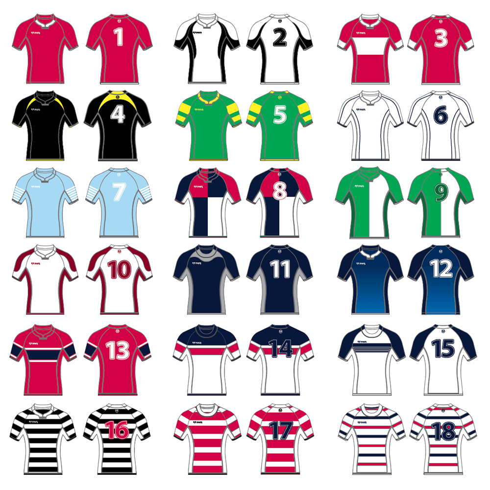 Ram Rugby Challenger Sublimated Rugby Shirt in blue with mid-stretch fabric and contoured semi-fit design for durability