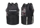 Ram Rugby Coaches breathable ball bag with durable mesh, multi-compartment storage, vinyl bottom, and side pockets for gear