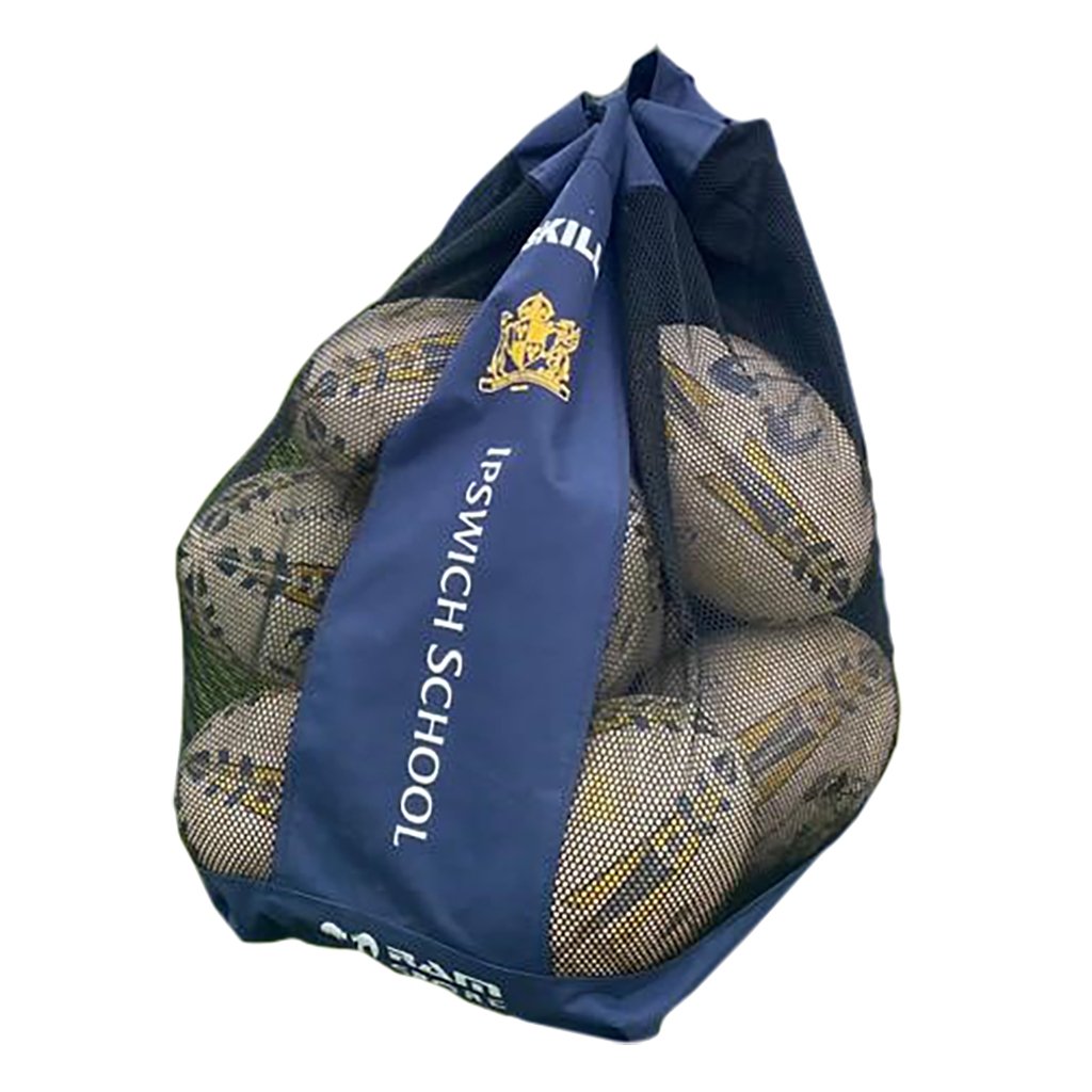 Ram Rugby custom breathable backpack ball bag in black with logo personalization, durable rugby gear storage option