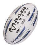 Ram Rugby Custom Giant Rugby Ball Super Jumbo 66cm in white with black and red accents, perfect for rugby events and promotions
