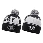 Ram Rugby custom knitted bobble hats in medium size, 100% acrylic, customizable logo, available in 255+ colors, quantity 30-49