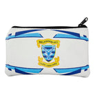 Ram Rugby Custom Rugby Ball Pencil Case showing textured rubber grip and durable stitching with cotton interior lining