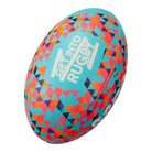 Ram Rugby Custom Printed Training Ball in vibrant orange with personalized club logo and professional rugby training design