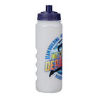 Ram Rugby custom 750ml water bottles with ergonomic grip, push-pull lids, and screw caps, personalized for clubs and sponsors