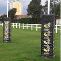 Duralock durable 1.1m high white PVC-U pitch barrier panel, sturdy sports field protection fence for safety and security
