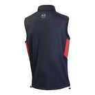 Ram Rugby customizable poly cotton gilet rugby shirt in navy blue with Brit collar, made to order, regular fit