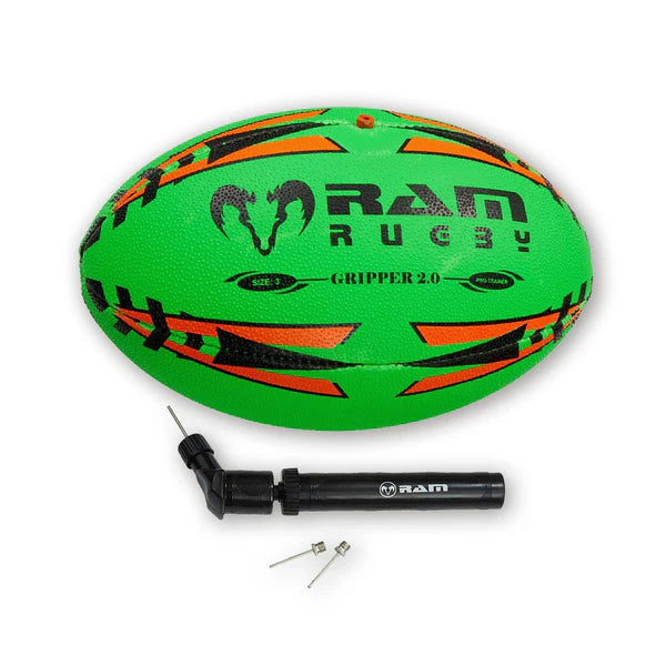 Ram Rugby Gripper 2.0 Neon Pro Trainer Trainingsball für Junioren