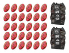 Ram Rugby Gripper 2.0 Pro Trainer Neon Pink rugby balls bundle featuring 30 size 5 balls with two breathable storage bags
