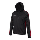 Ram Rugby Edge Hooded Midlayer hoodie in dark gray with front pockets, durable fit, and contrast cuffs for active wear