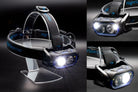 Nightsearcher HT800RX USB rechargeable head torch showing adjustable 800 lumen narrow beam and ergonomic design