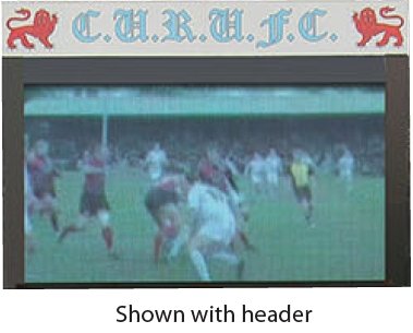 Ram Rugby LED full colour multi-sport scoreboard with weatherproof IP65 enclosure, high brightness display for outdoor use