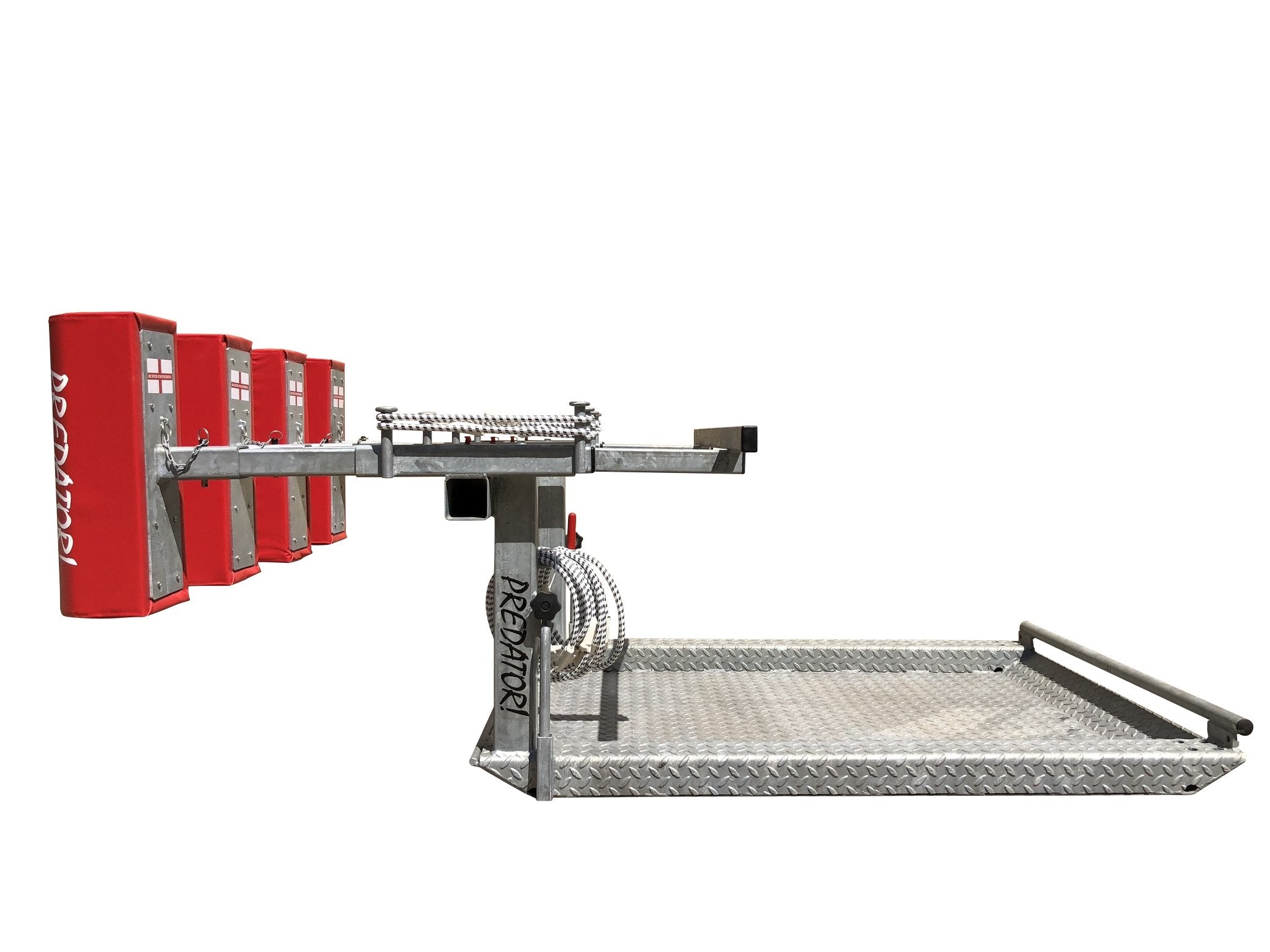 Predator Kiwi Sled rugby scrum machine with galvanized steel frame in senior model, UK-made for training and club use