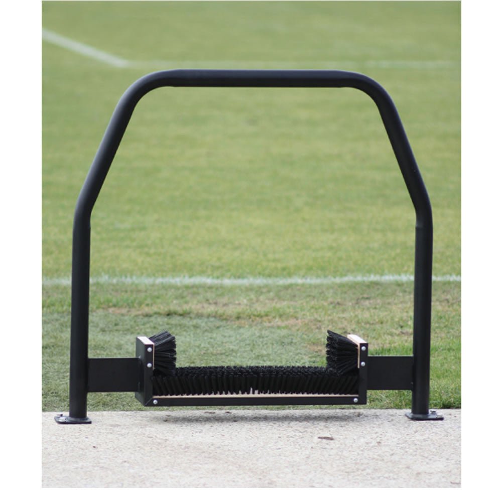 Ram Rugby Premier Fixed Boot Wiper with wide 65mm bristles and steel scraping plates for durable, effective boot cleaning