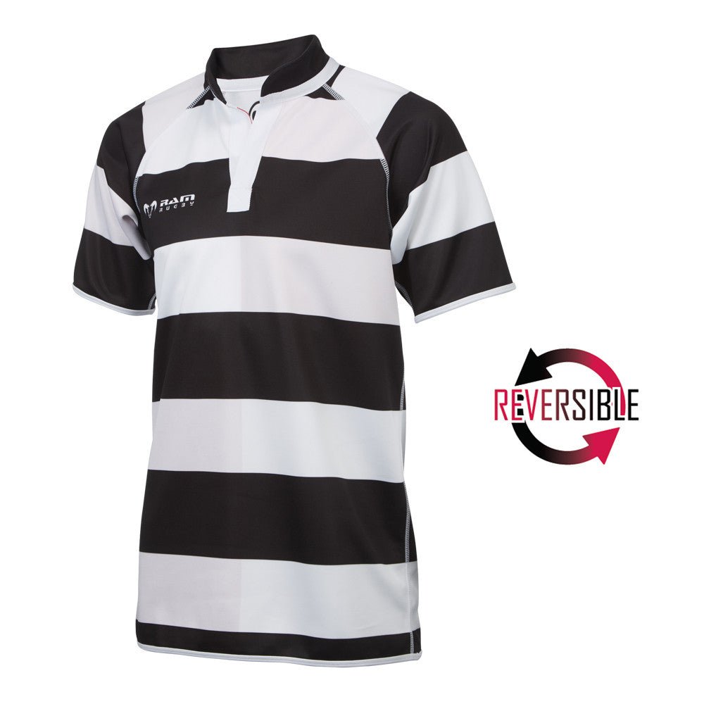 Ram Rugby Reversible Sublimated Rugby Shirt in durable 300gsm NeoTech-Plus fabric with traditional cut and vibrant stripes