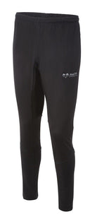 Ram Rugby custom skinny tapered tracksuit pants in black polyester with side zip pockets, perfect for athletic wear