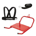 Ram Rugby Speed Sled with adjustable harness in black, designed for power leg drive training and resistance workouts