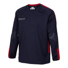 Ram Rugby Edge water-resistant training top in black with softshell fabric, 180gsm polyester, standard fit, round collar